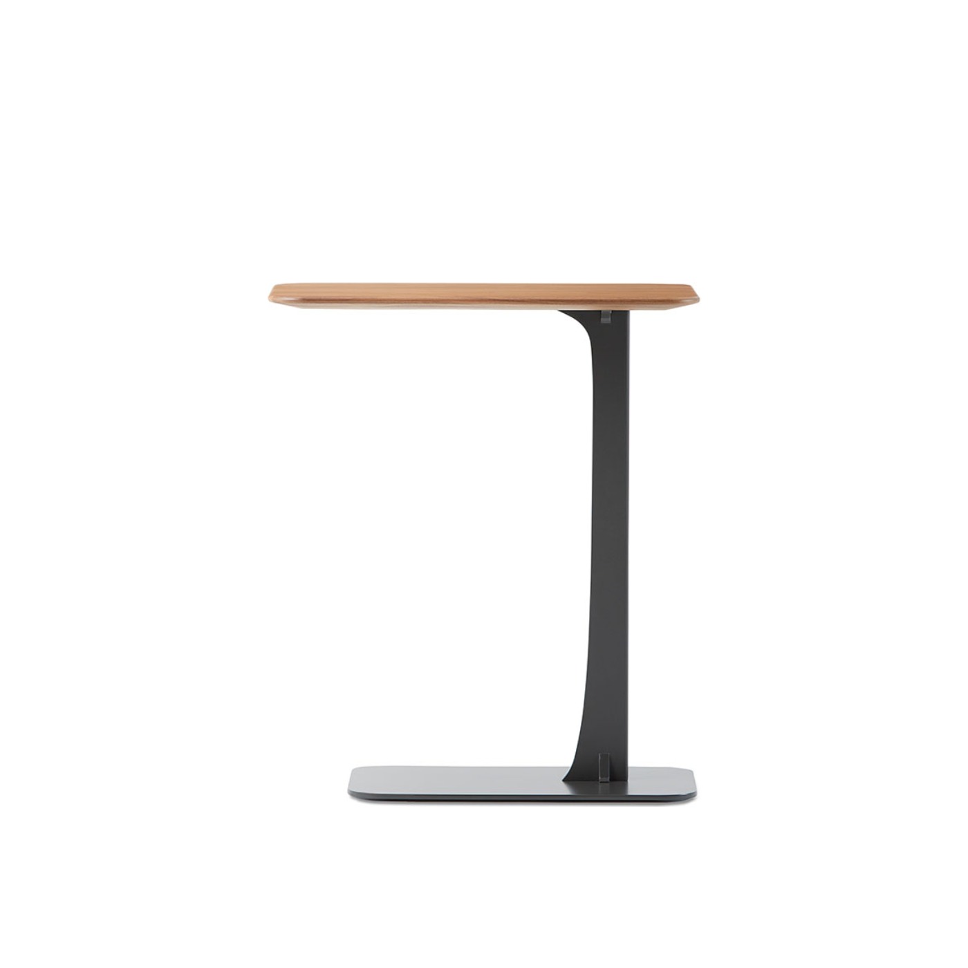 Haworth Larkin Table with white oak hardwood top and black base