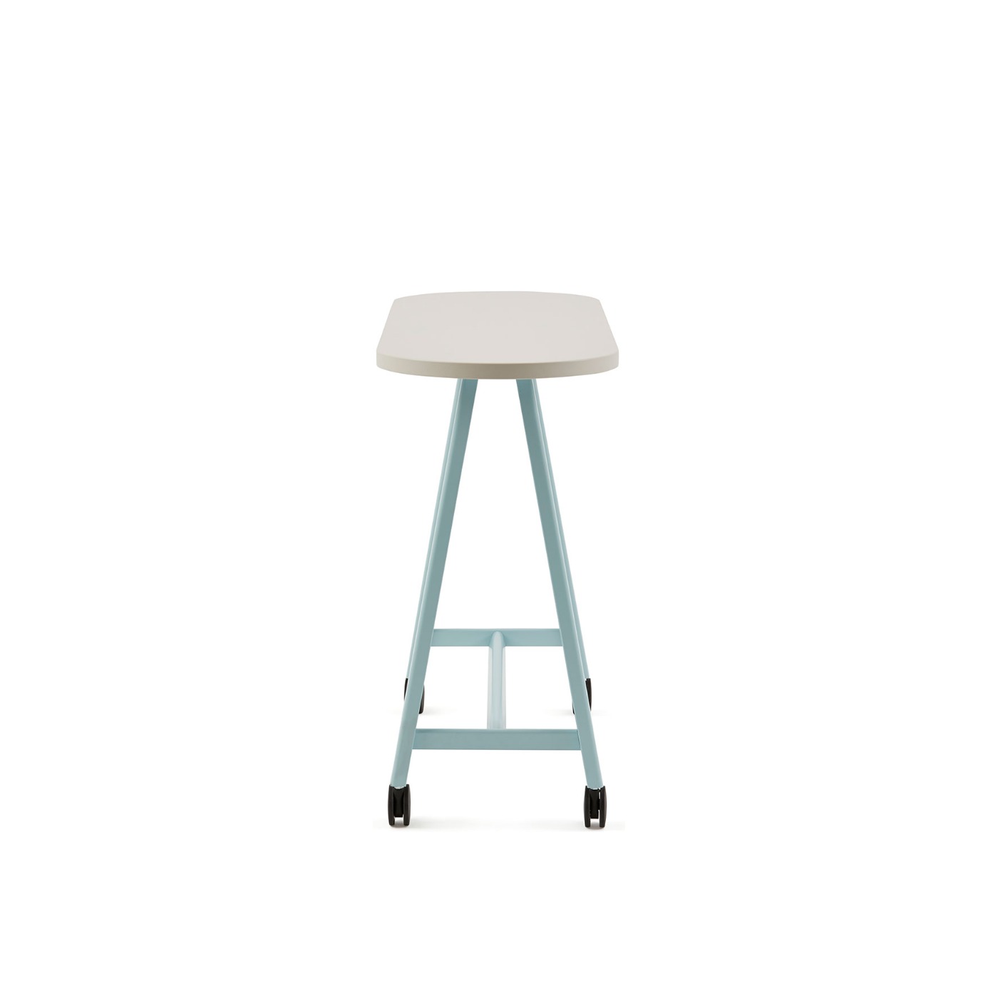 Haworth PopUp Table with chalk top and 4 legs with wheels