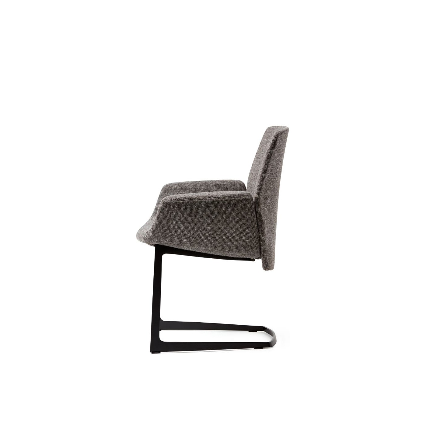 Haworth Downtown chair in grey upholstery with a cantilever base