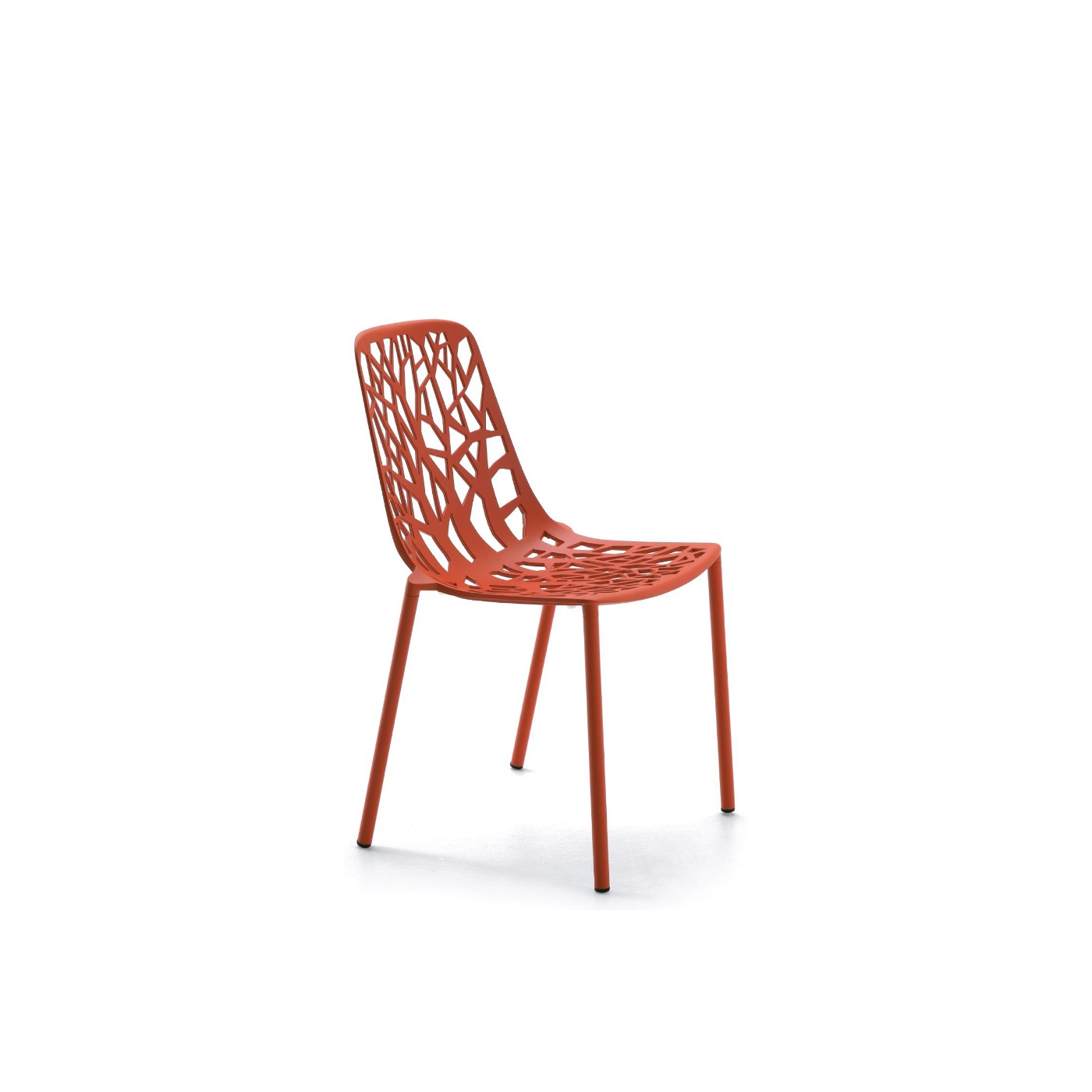 Haworth Forest chair in red color in a side view