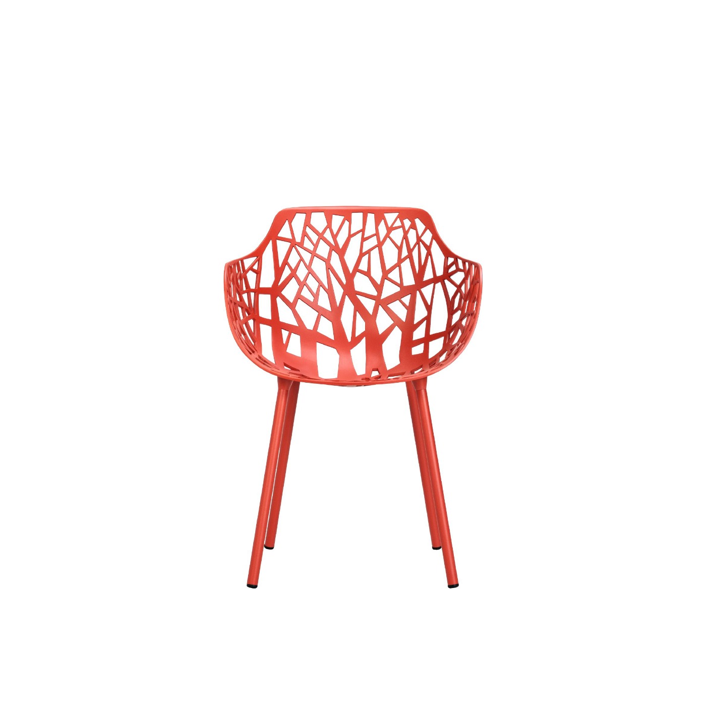 Haworth Forest stool in red color front view