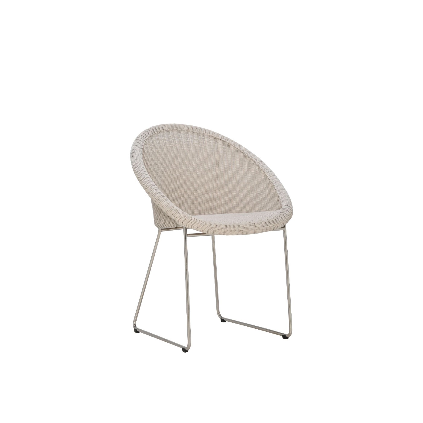 Haworth Gigi II lounge chair in off white color with metal legs