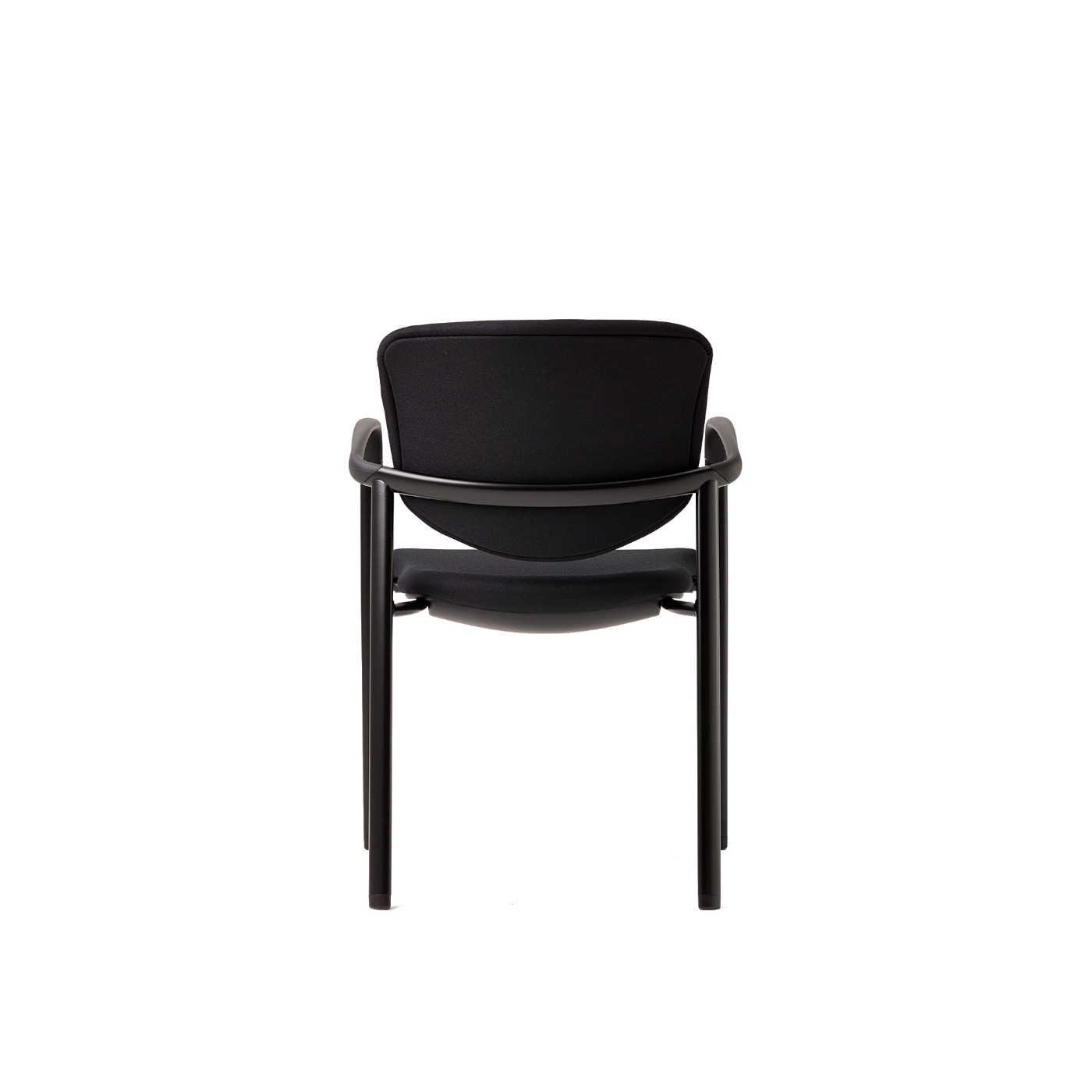 Haworth Improv Side chair in black upholstery rear view