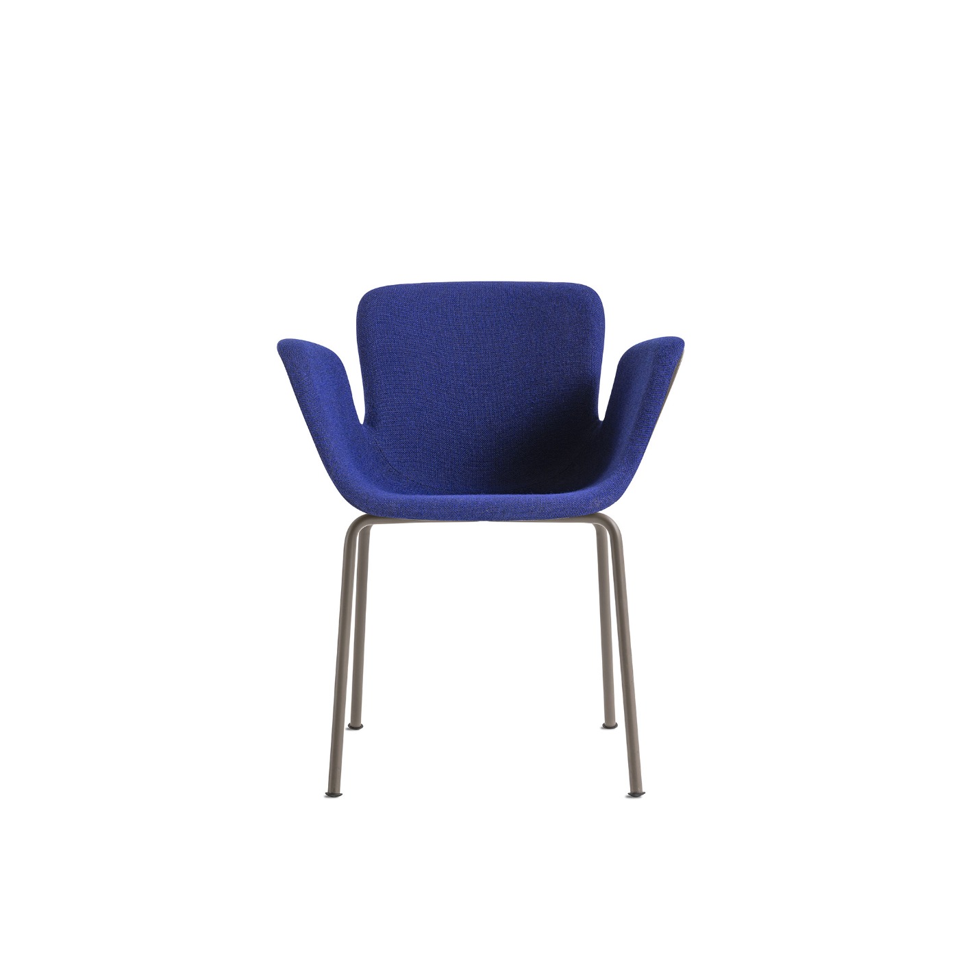 Haworth Juli Soft chair in electric blue with metal legs front view