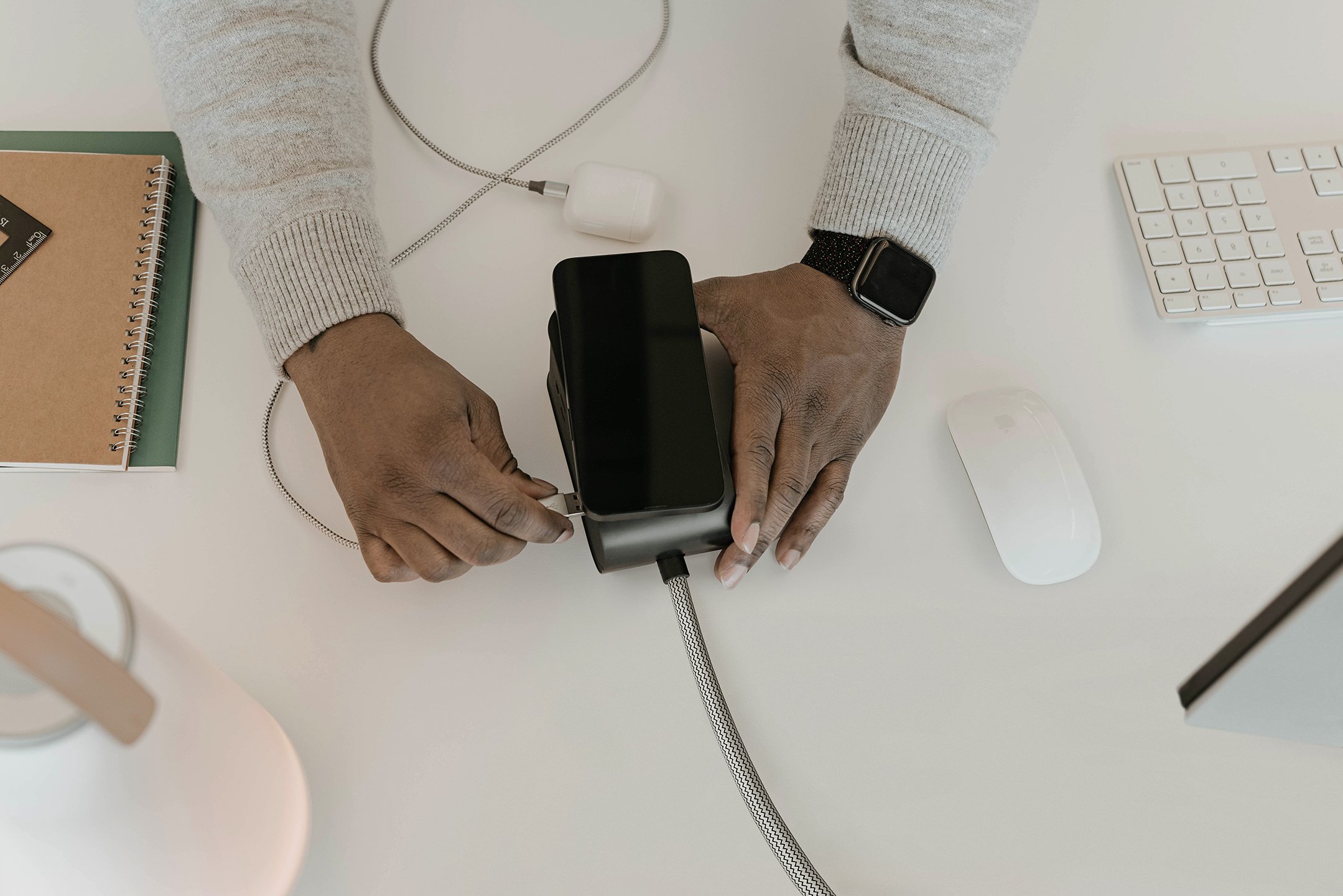 Individual Workspace featuring Belong Power Cube and Uma Lighting