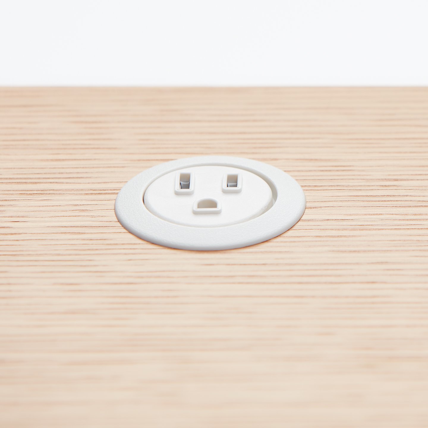 Haworth Collaborative Power Accessories wall outlet charging port built into a desk