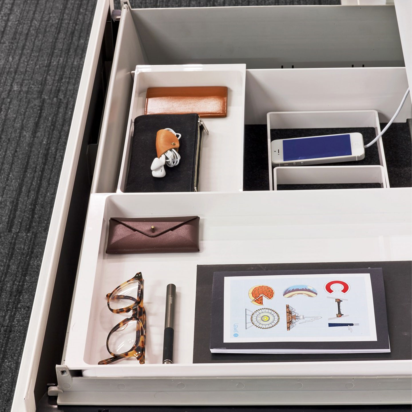 Haworth File Drawer Insert Accessories in office drawer organizing products