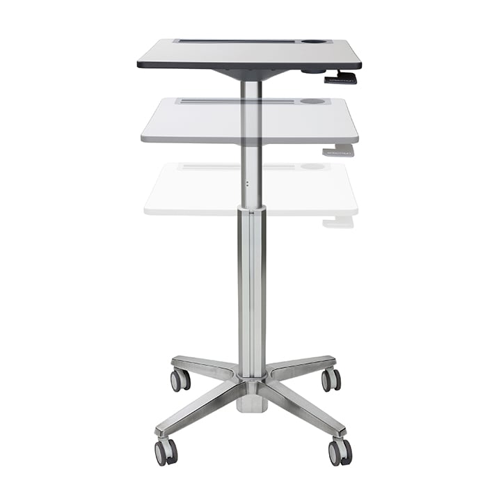 Haworth Mobile Cart Accessories adjustable height and steel base with wheels