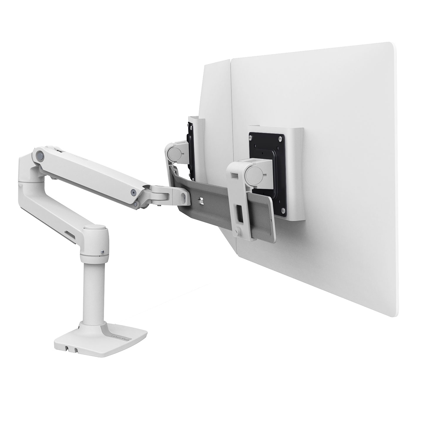 Haworth Monitor Arm Accessories with double monitor capabilities and full motion