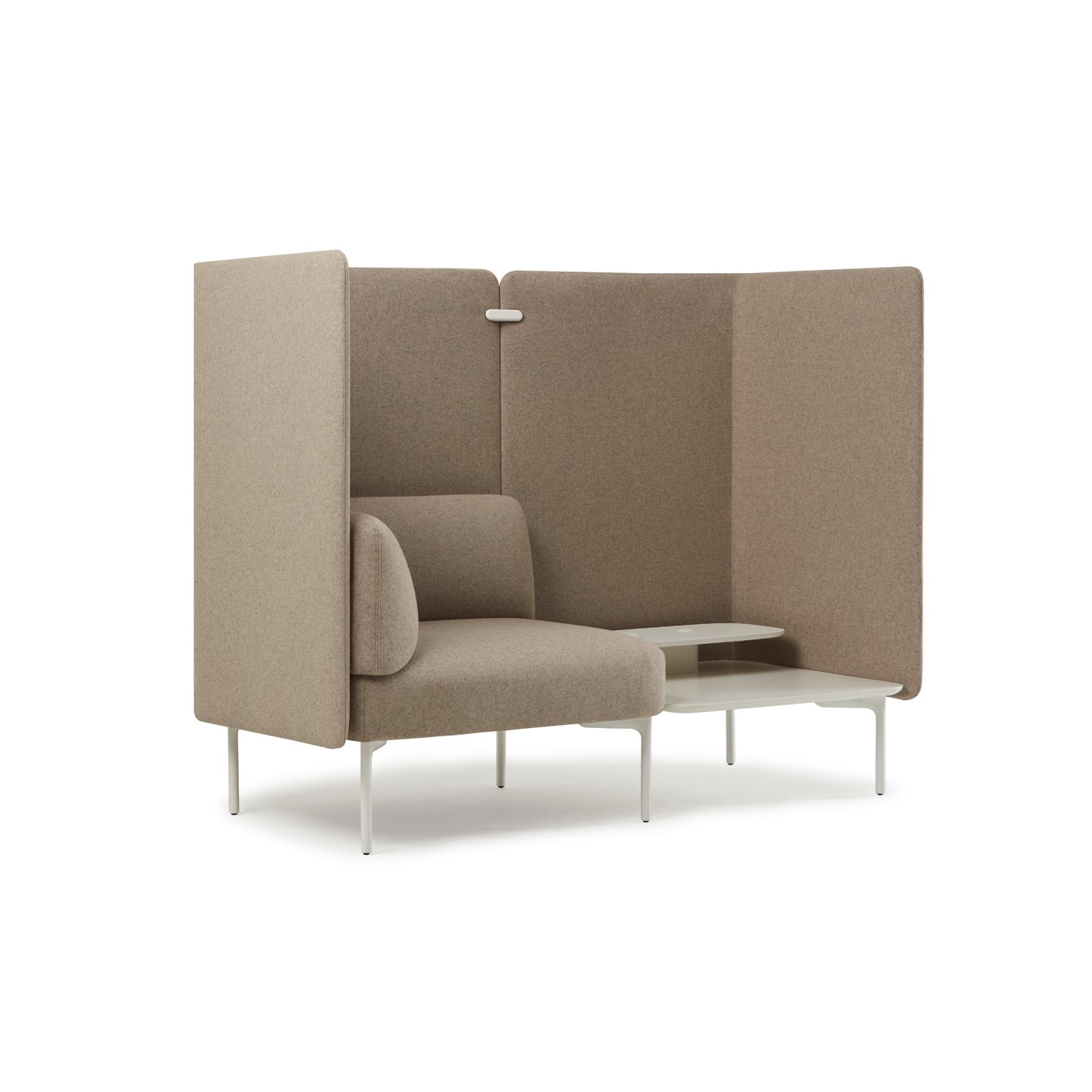 Cabana Lounge chair with acoustic screens and side table