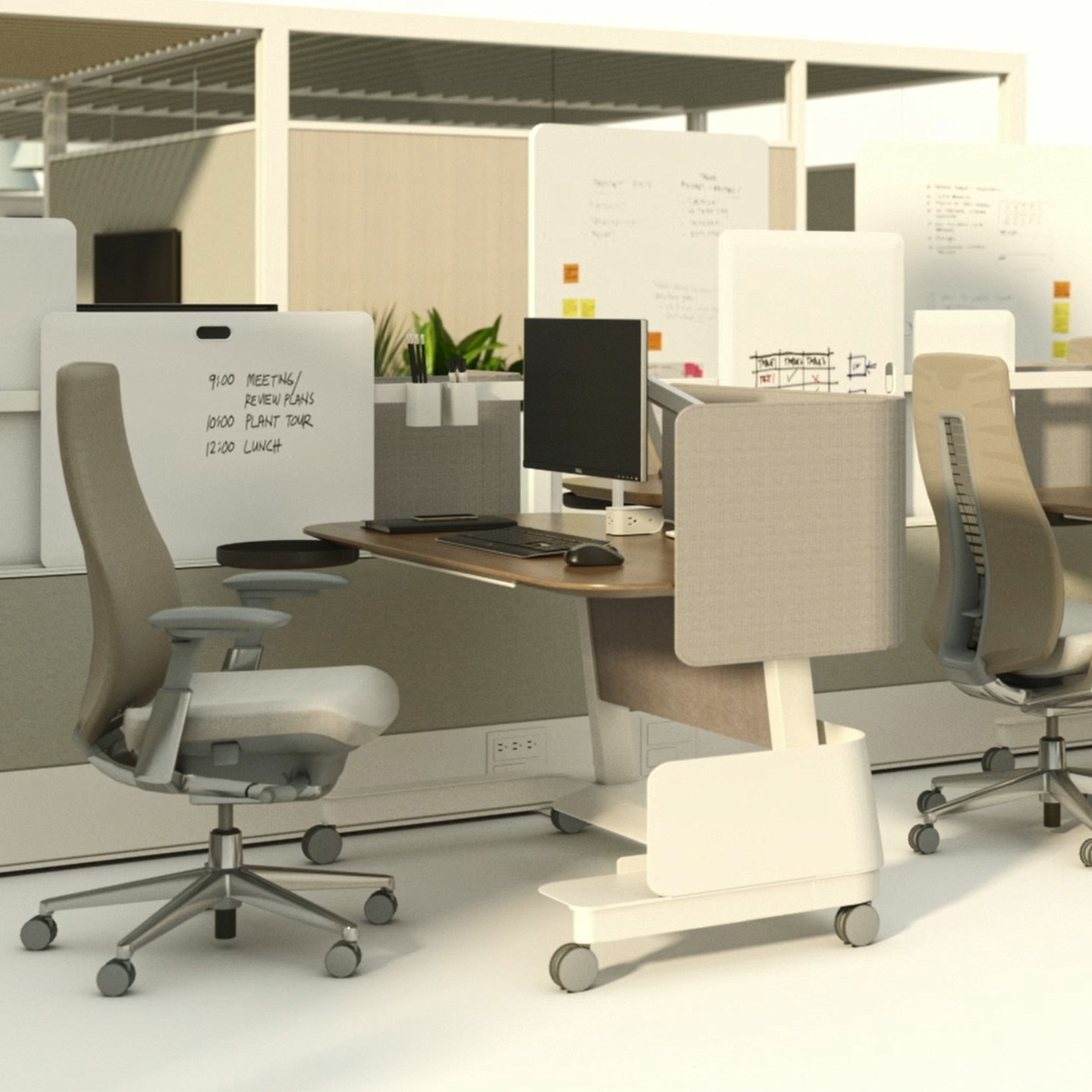 Haworth Compose Echo workspace in a video representation