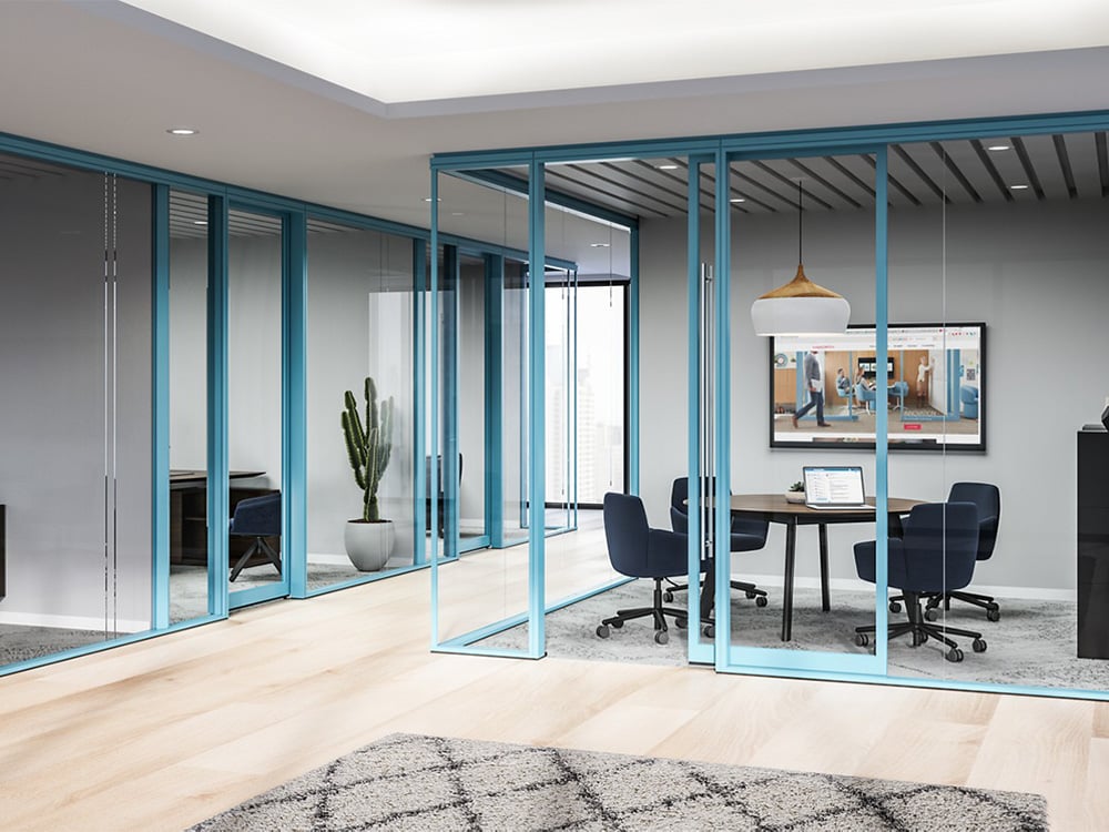 Haworth Enclose Wall Systems in office spaces