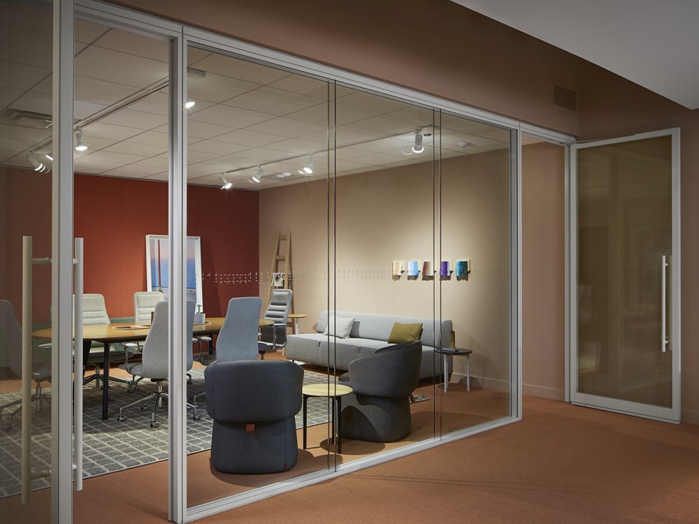 Haworth Enclose Wall Systems in office spaces