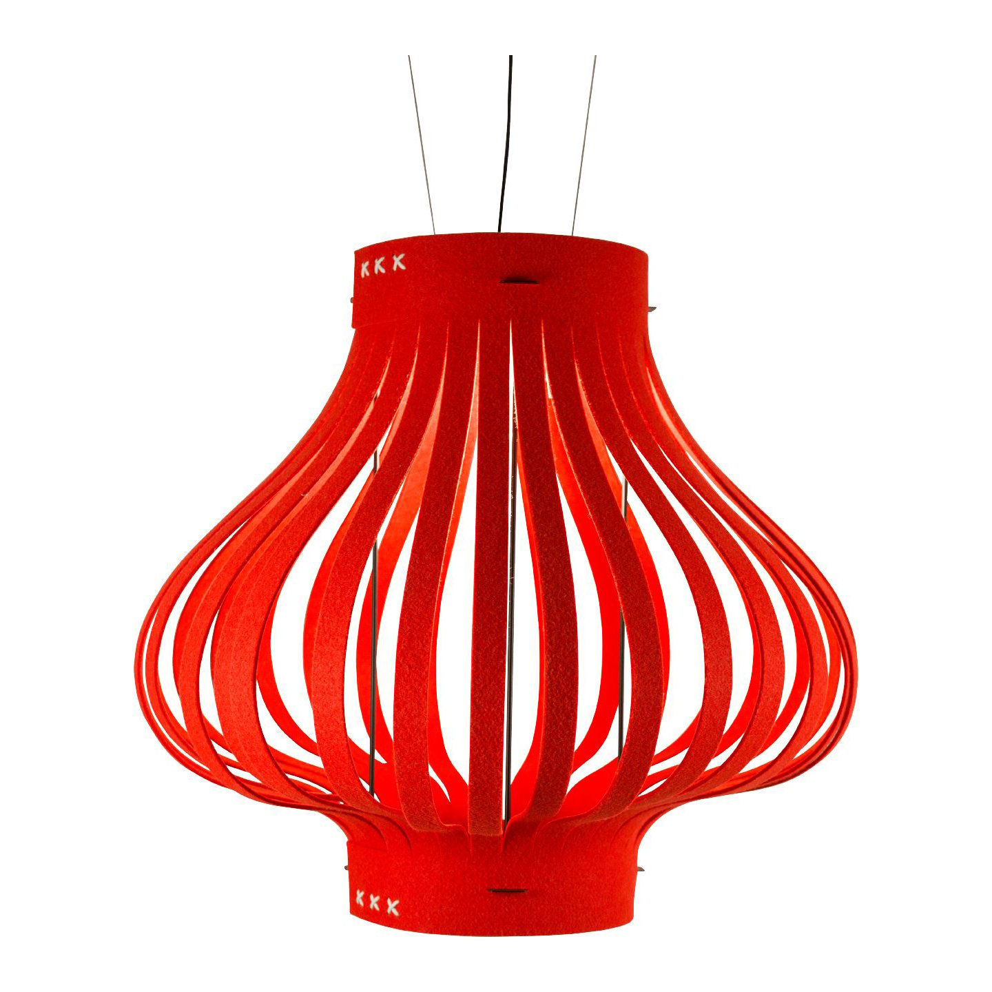Haworth Buzzilight Mono Lighting in a bright red color with open light space