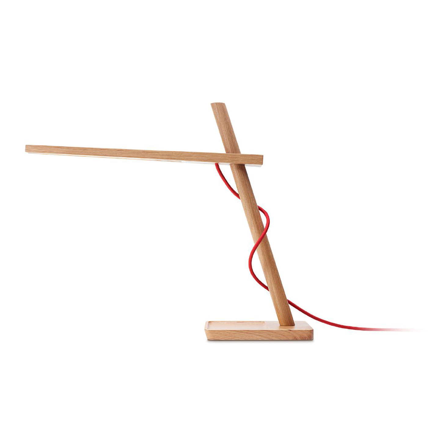 Haworth Clamp Lighting in wood with rectangular base and top 