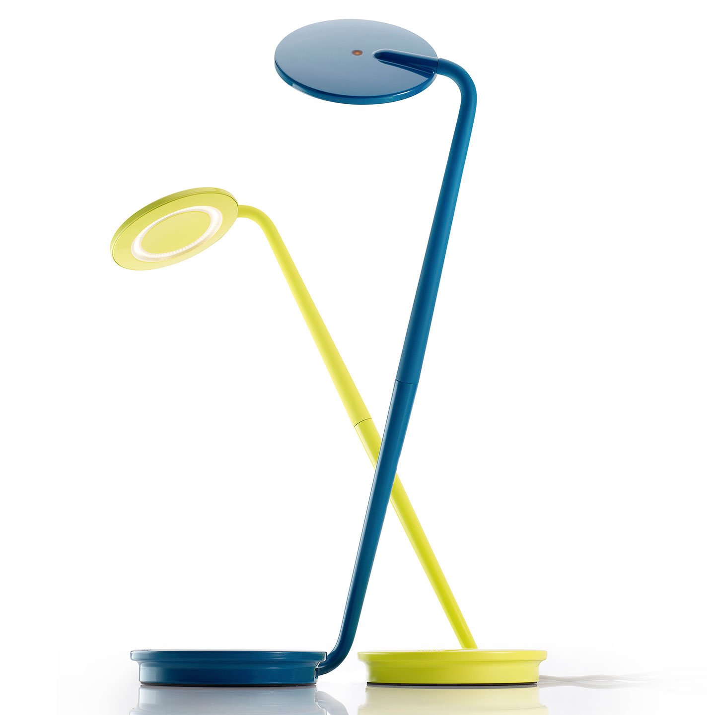 Haworth Pixo Lighting in yellow color and blue color