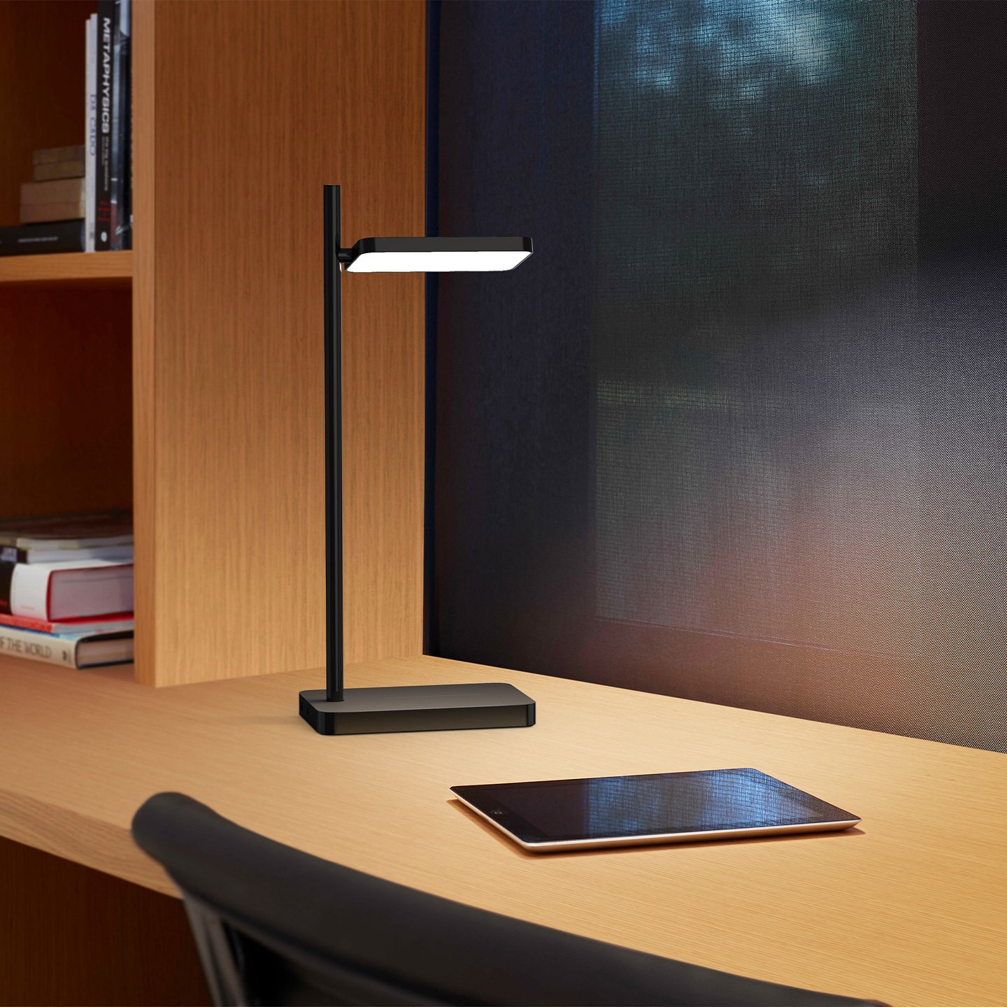 The clean design of the Talia lamp only encompasses the essential elements of its lighting purpose.