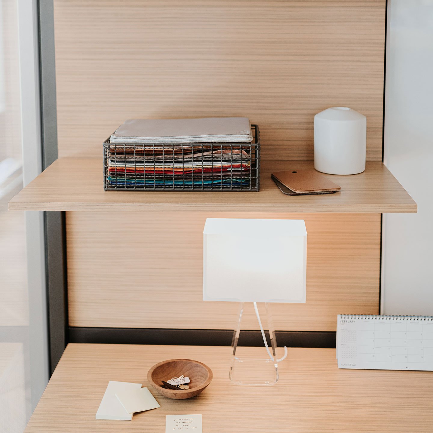 Haworth Tube Top Lighting in white on office work space