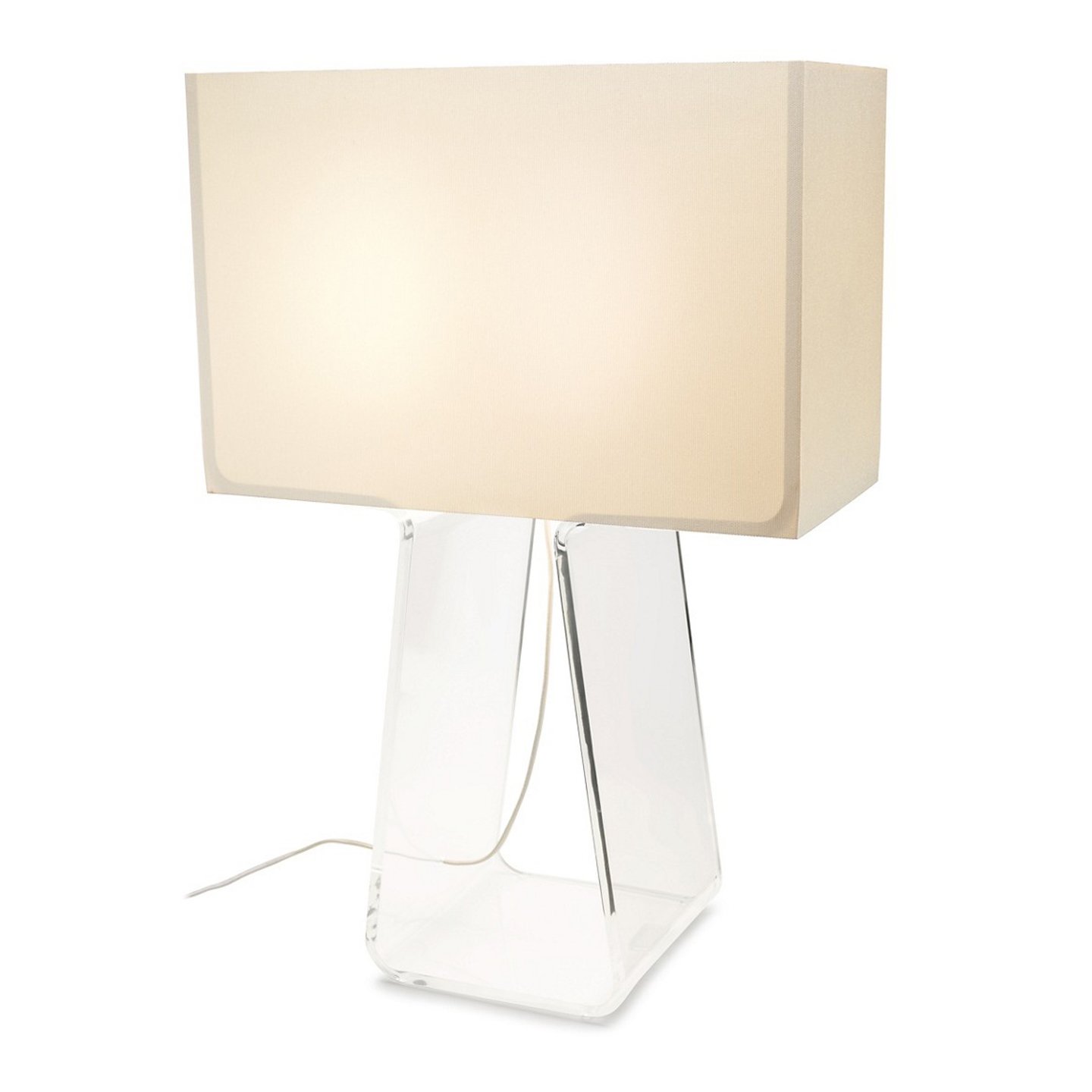 Haworth Tube Top Lighting in white color and clear base