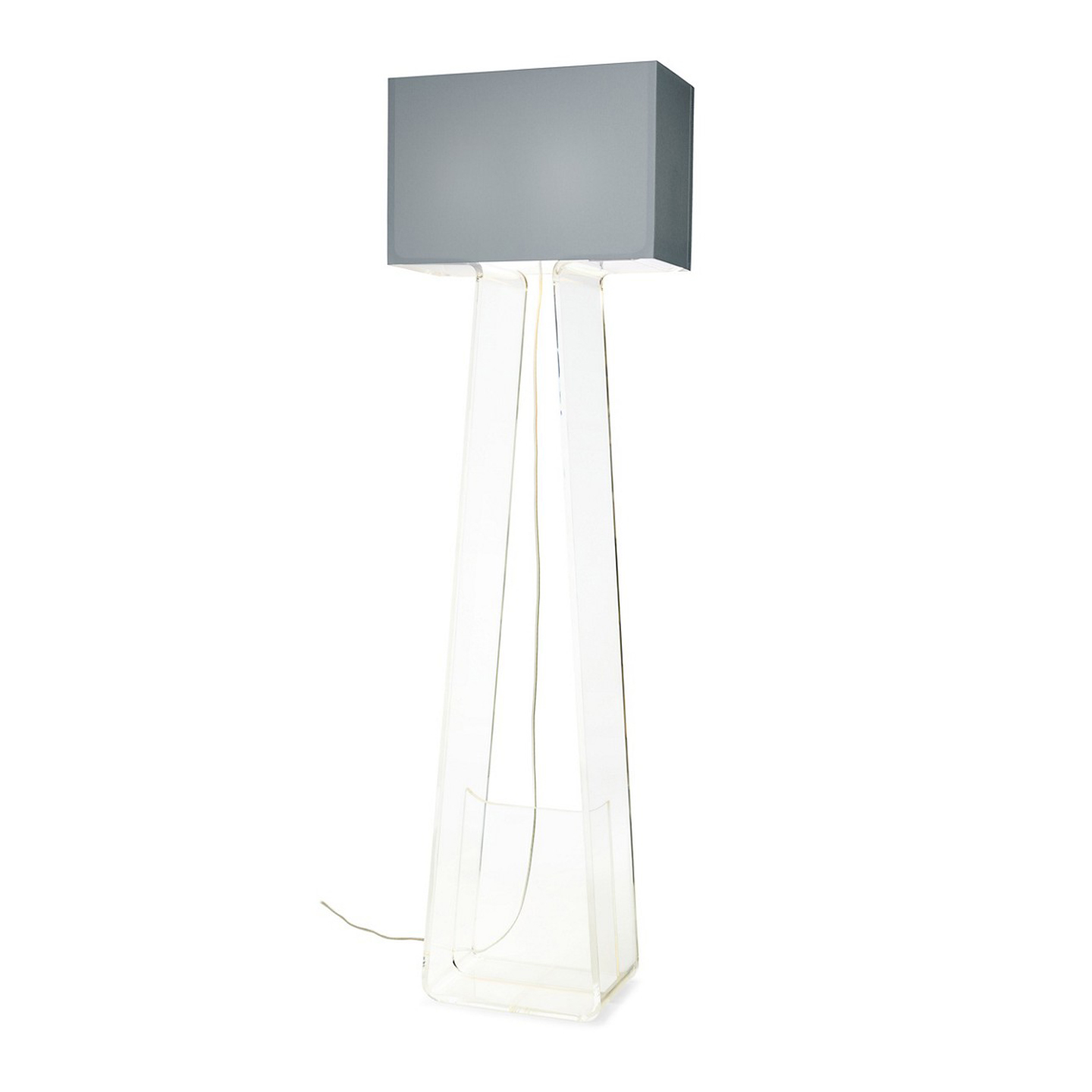 Haworth Tube Top Lighting in grey lamp color and clear base