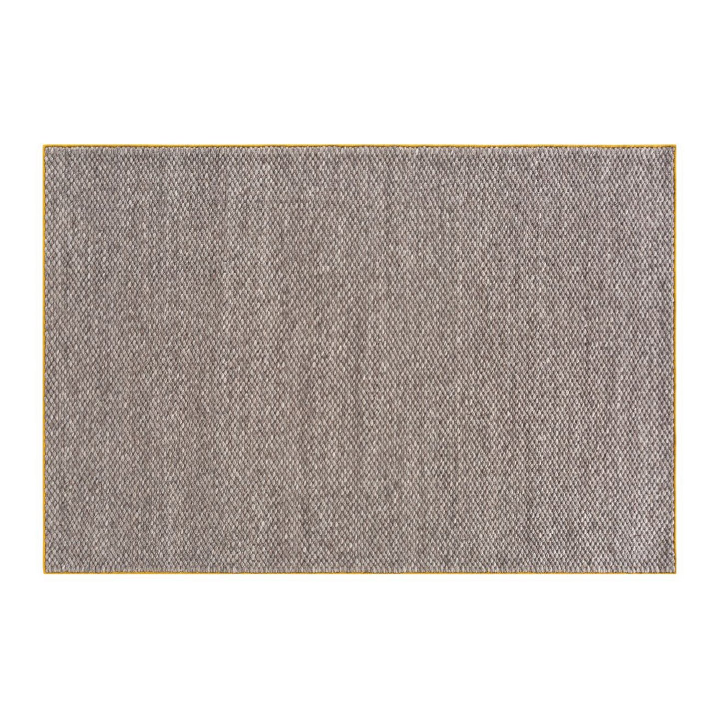Haworth Mangas Natural Rug in grey and white color and plain pattern