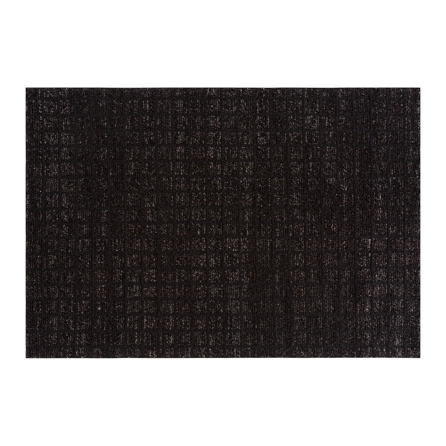 Haworth Mangas Natural Rug in black color and square pattern