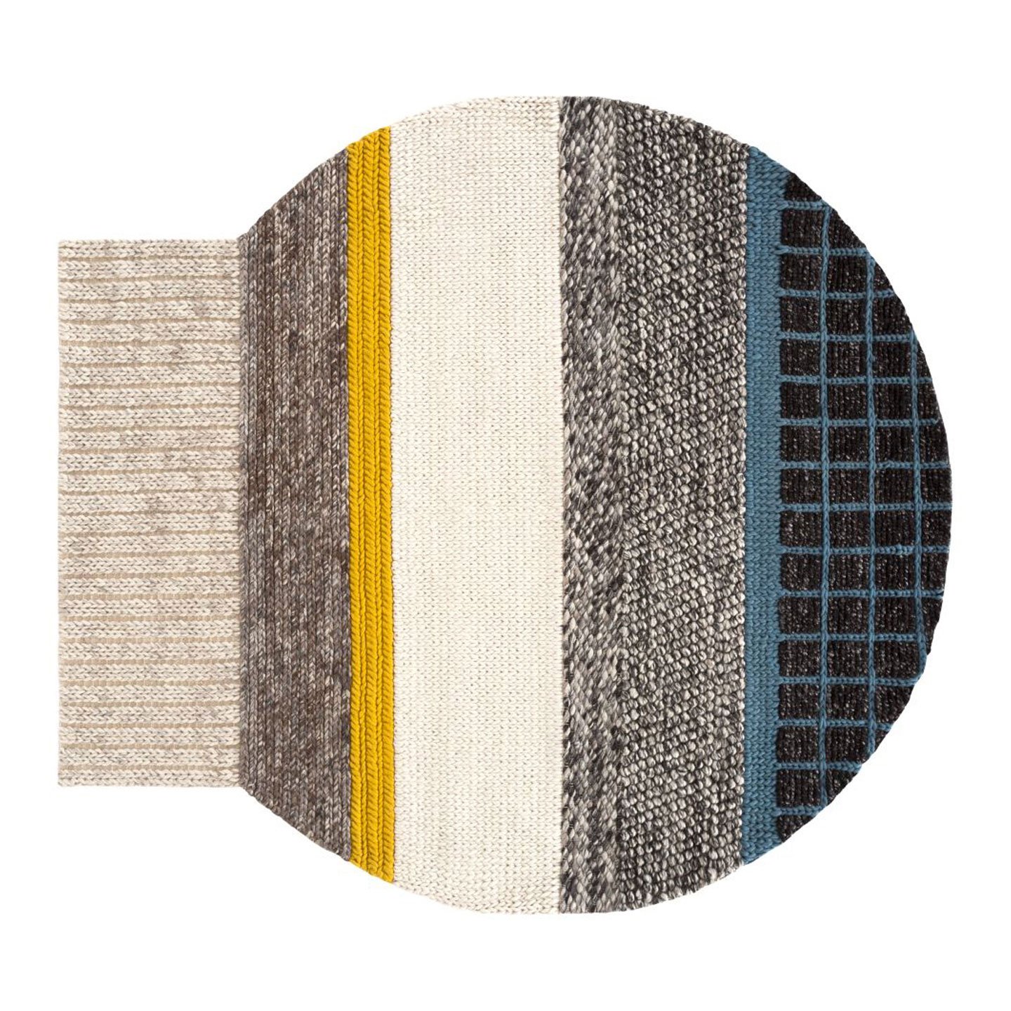 Haworth Mangas Original Rug in multiple colors and wool material and circular shape