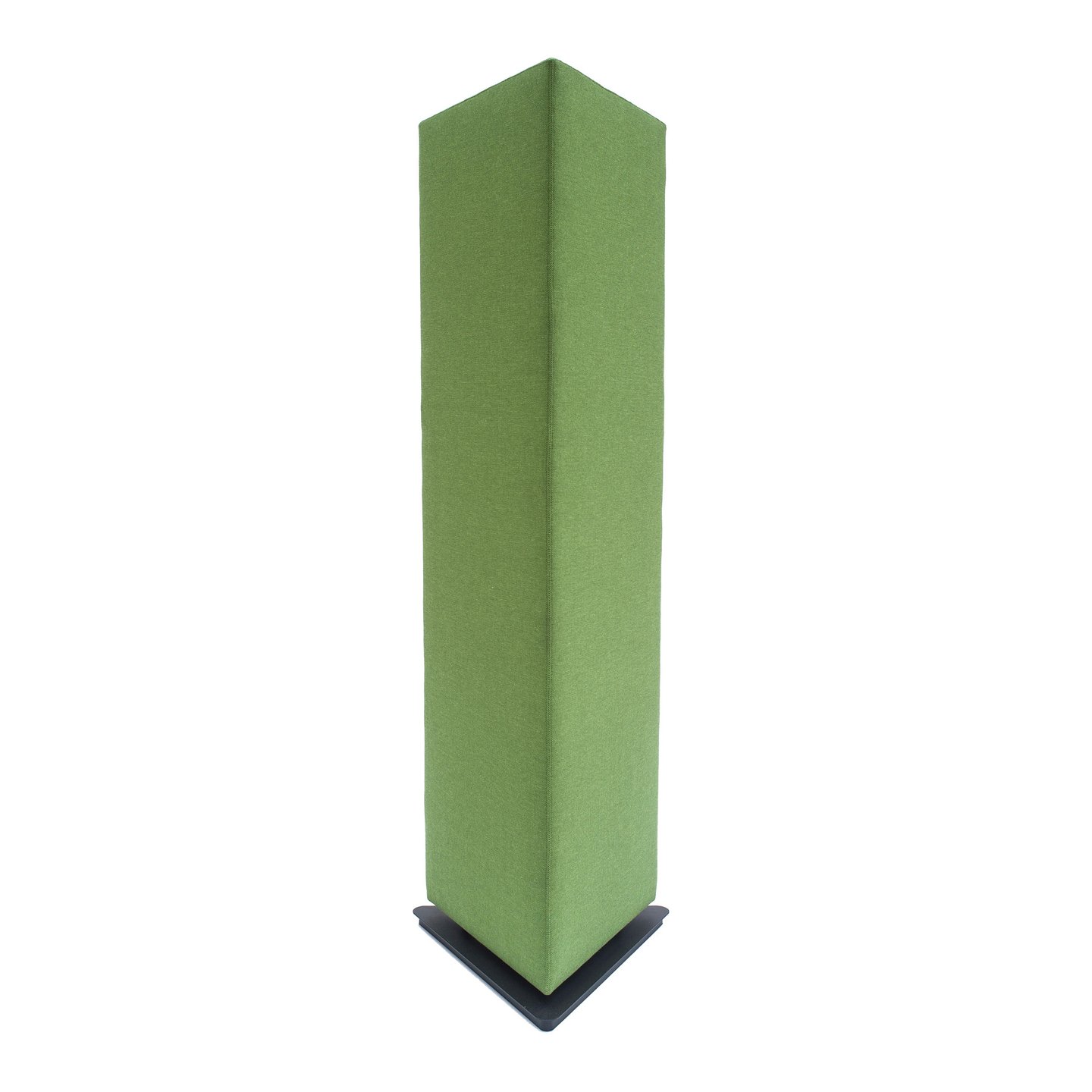 Haworth BuzziTotem Screen in green color and triangle shape