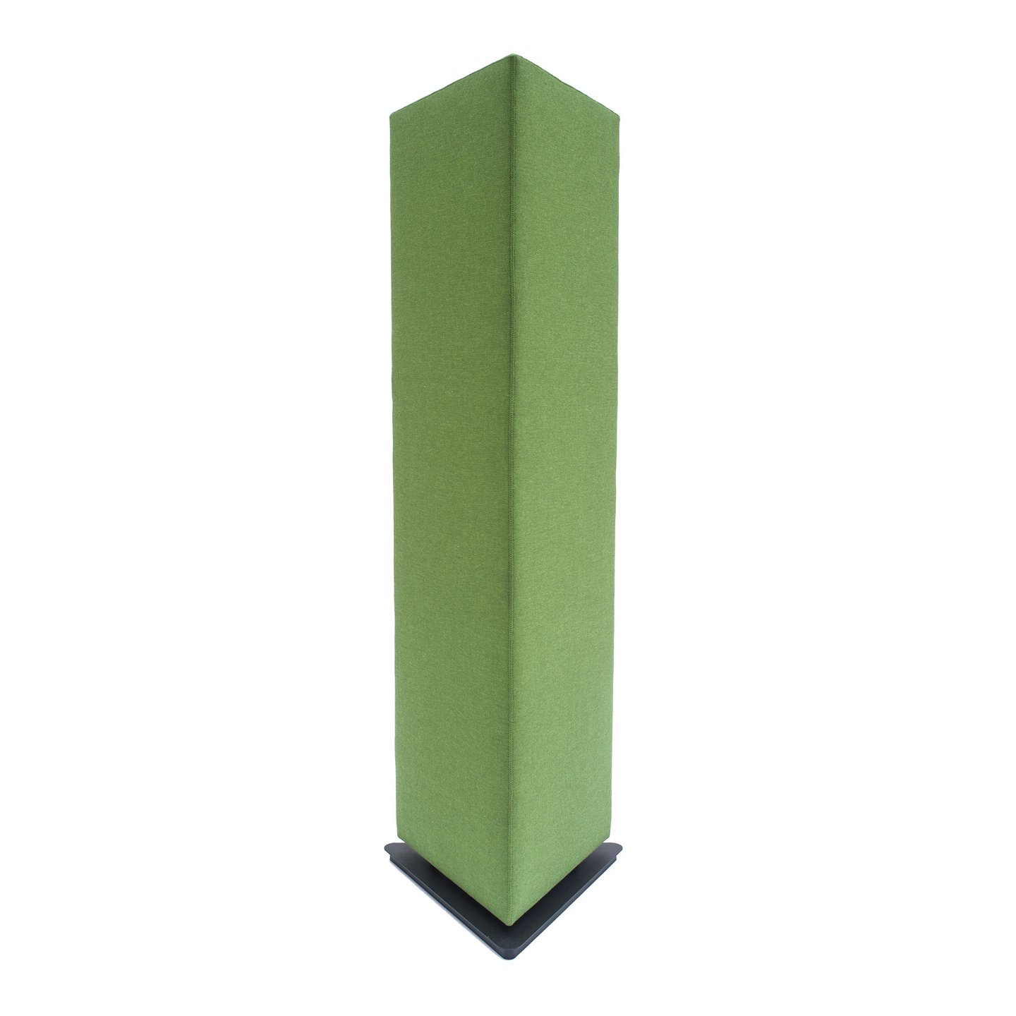 Haworth BuzziTotem Screen in green color and triangle shape