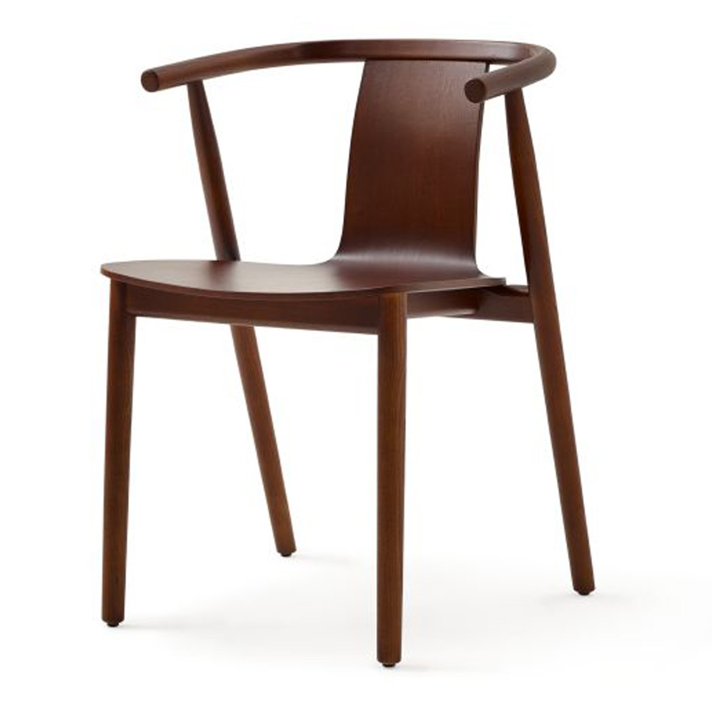 Haworth Bac chair in dark brown wood