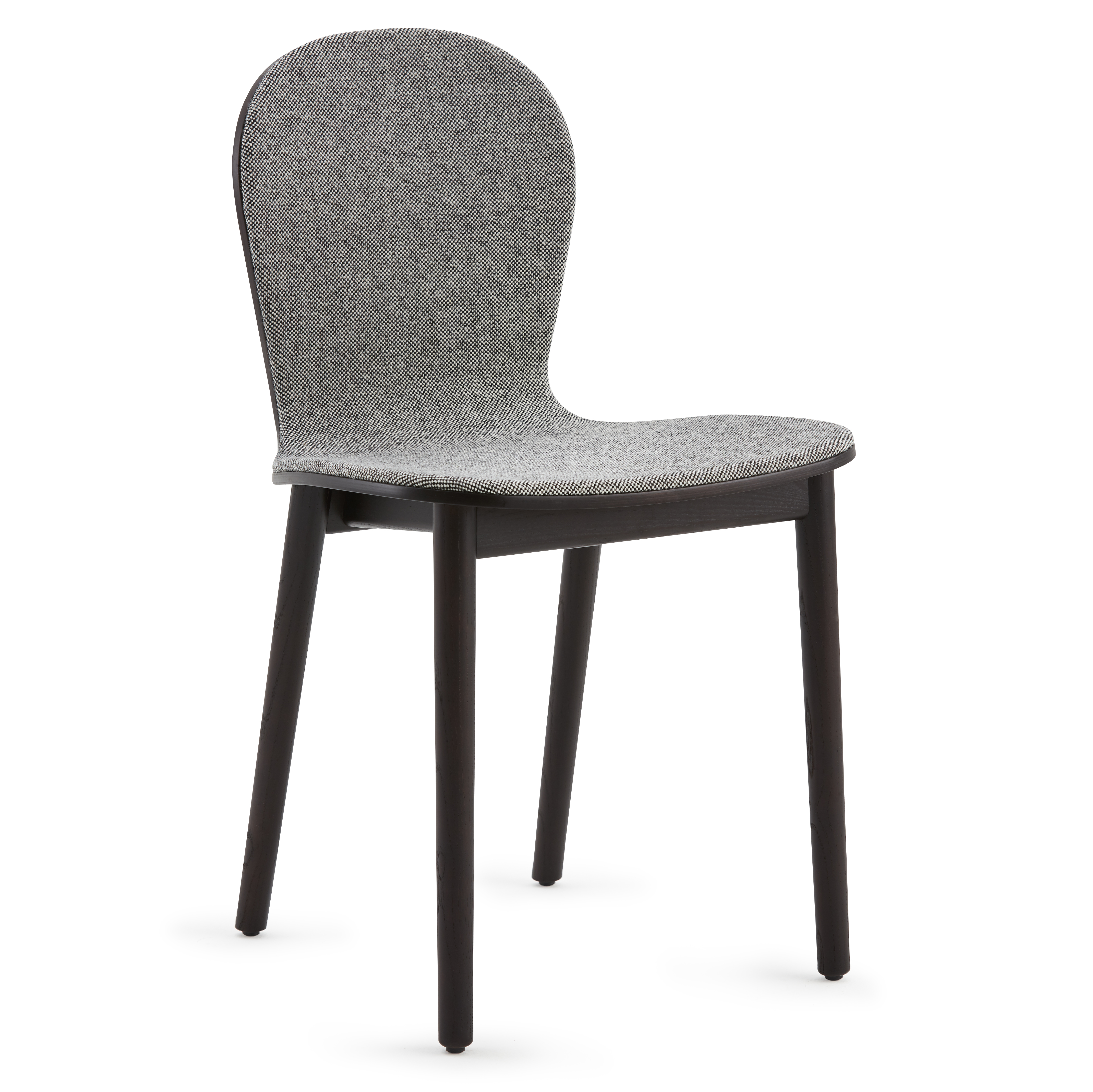 Haworth Bac Two side chair in grey and dark brown 