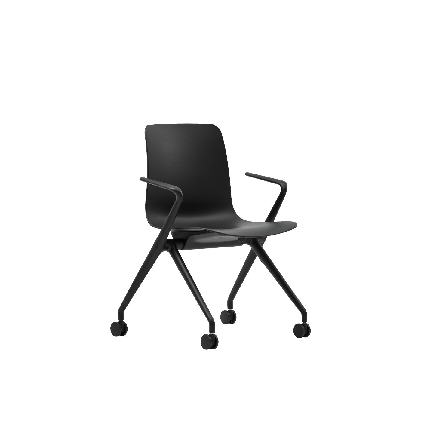 Haworth Bowi conference chair black at an angle