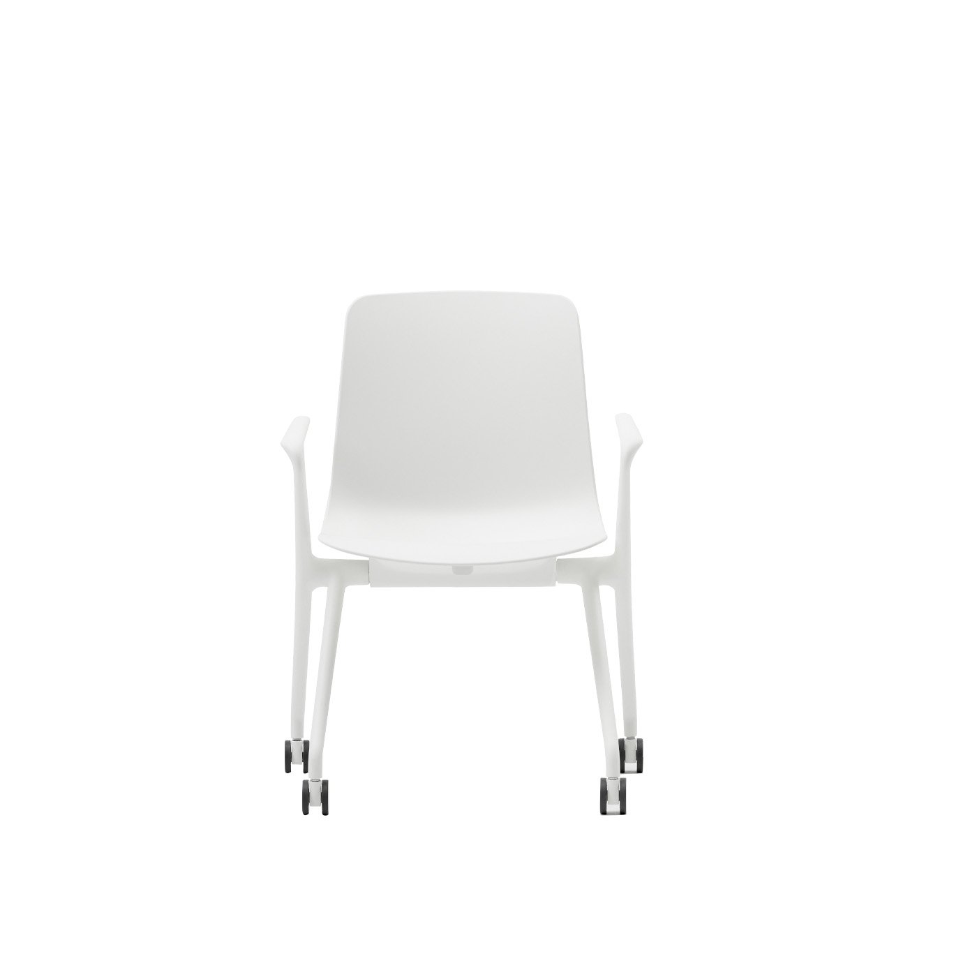Haworth Bowi conference chair white front angle