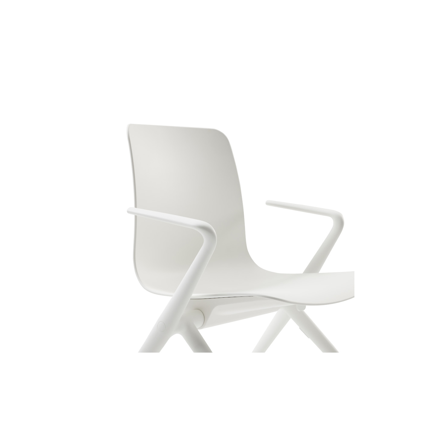 Haworth Bowi conference chair white detailed angle