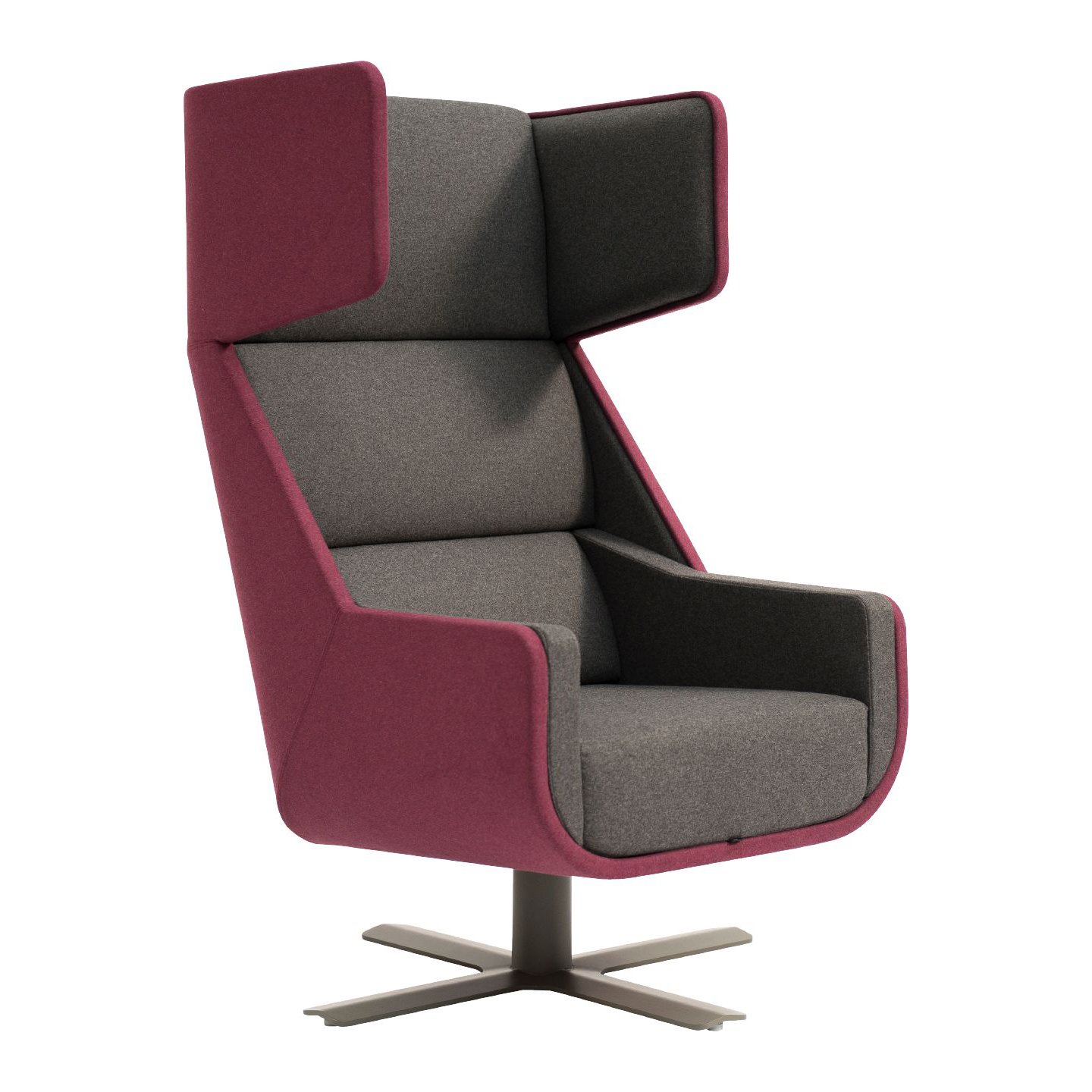 Haworth Buzzime chair in maroon and grey color