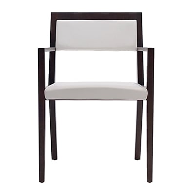 Haworth Candor chair in white and black front view