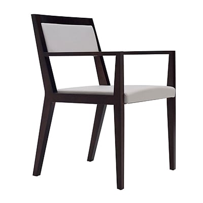 Haworth Candor chair in white and black at an angle
