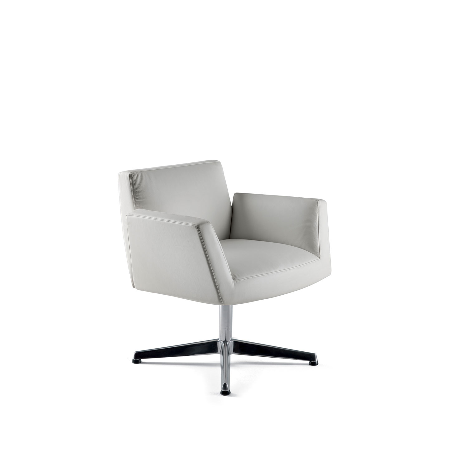 Haworth Chancellor chair in white color with metal legs