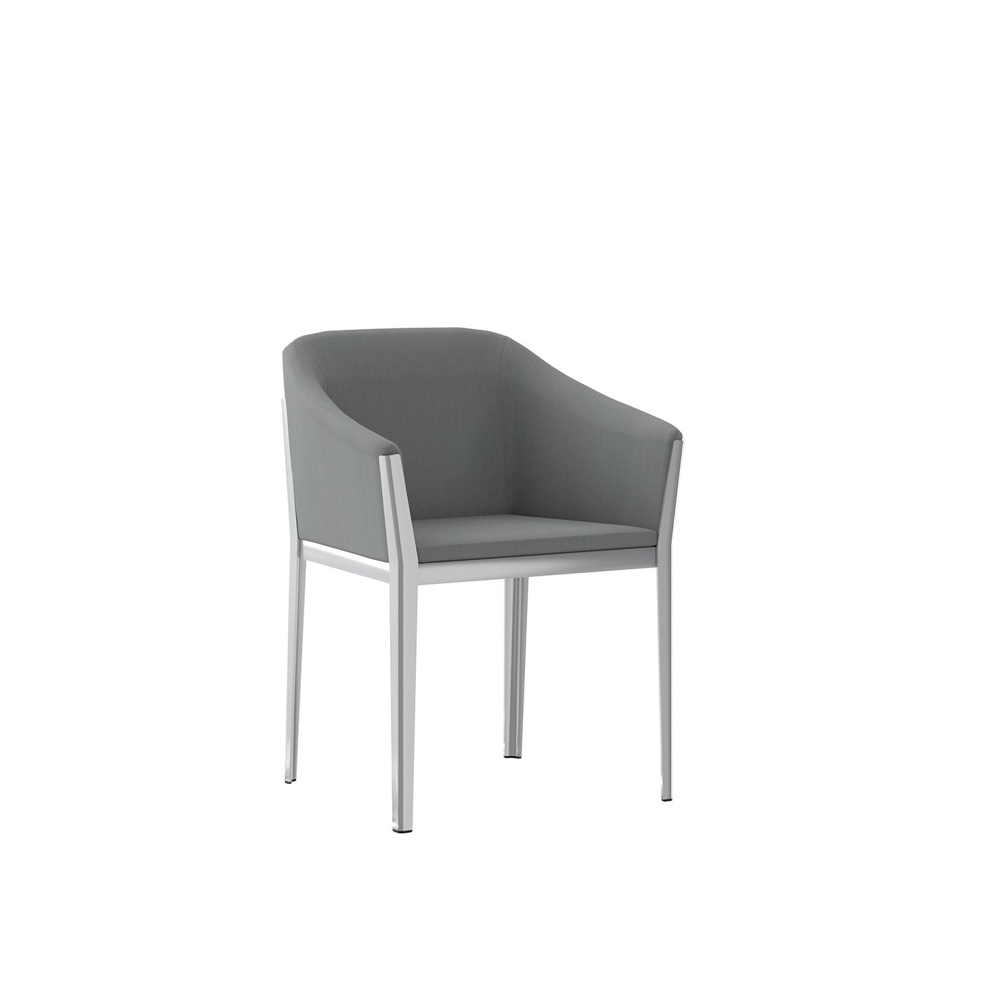 Haworth Cotone Slim chair in grey color with metal legs