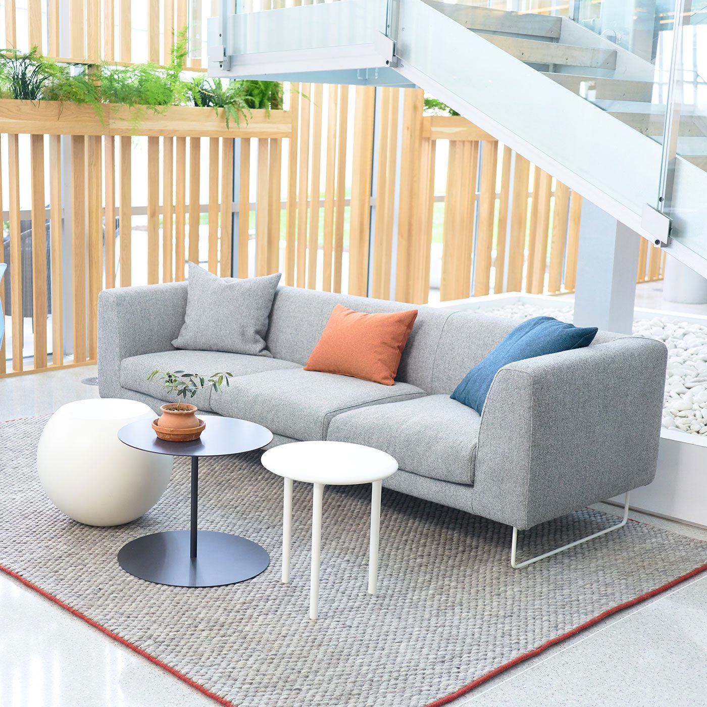 Haworth Elan sofa in an open recreationalspace