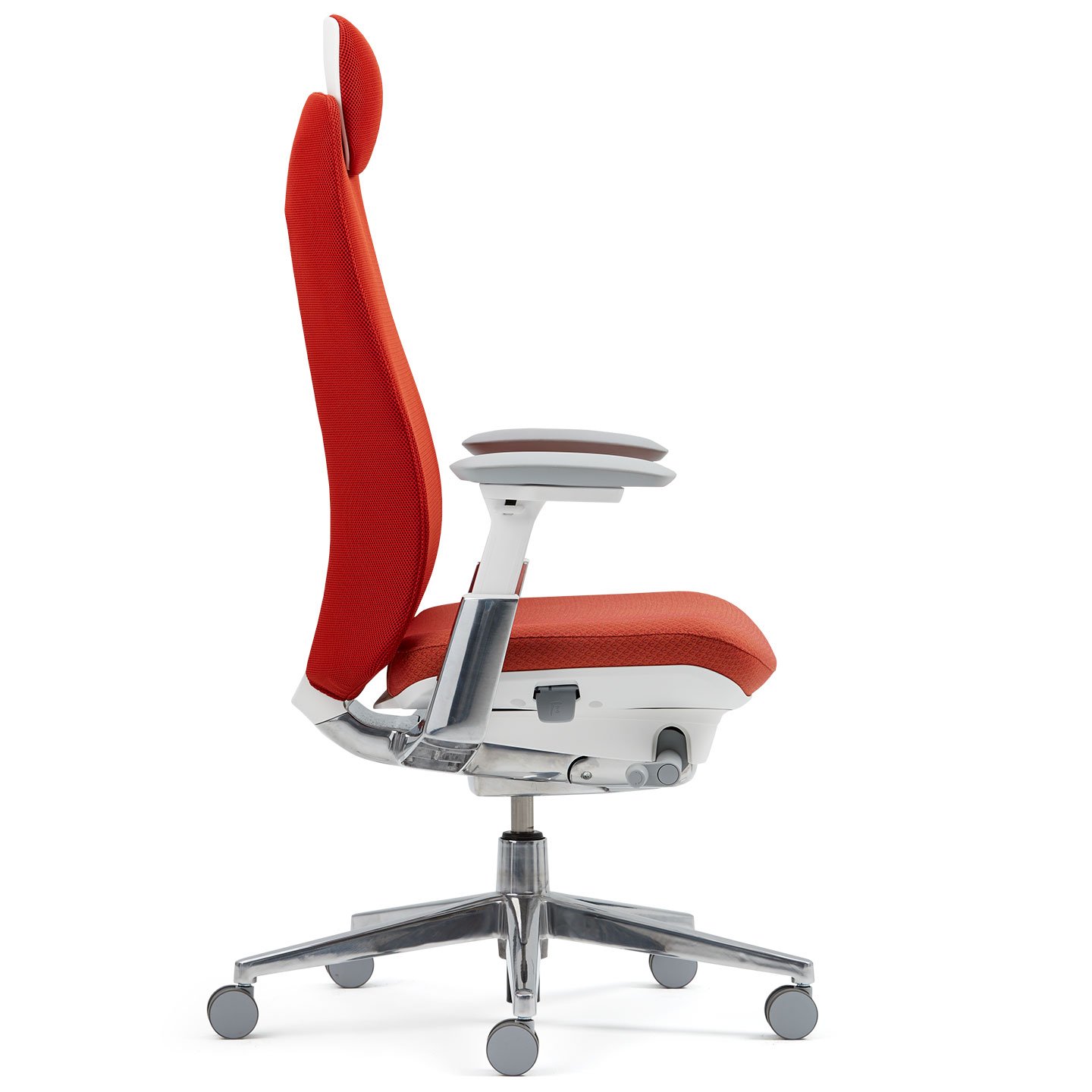 Haworth Fern Executive Task chair in red upholstery side view