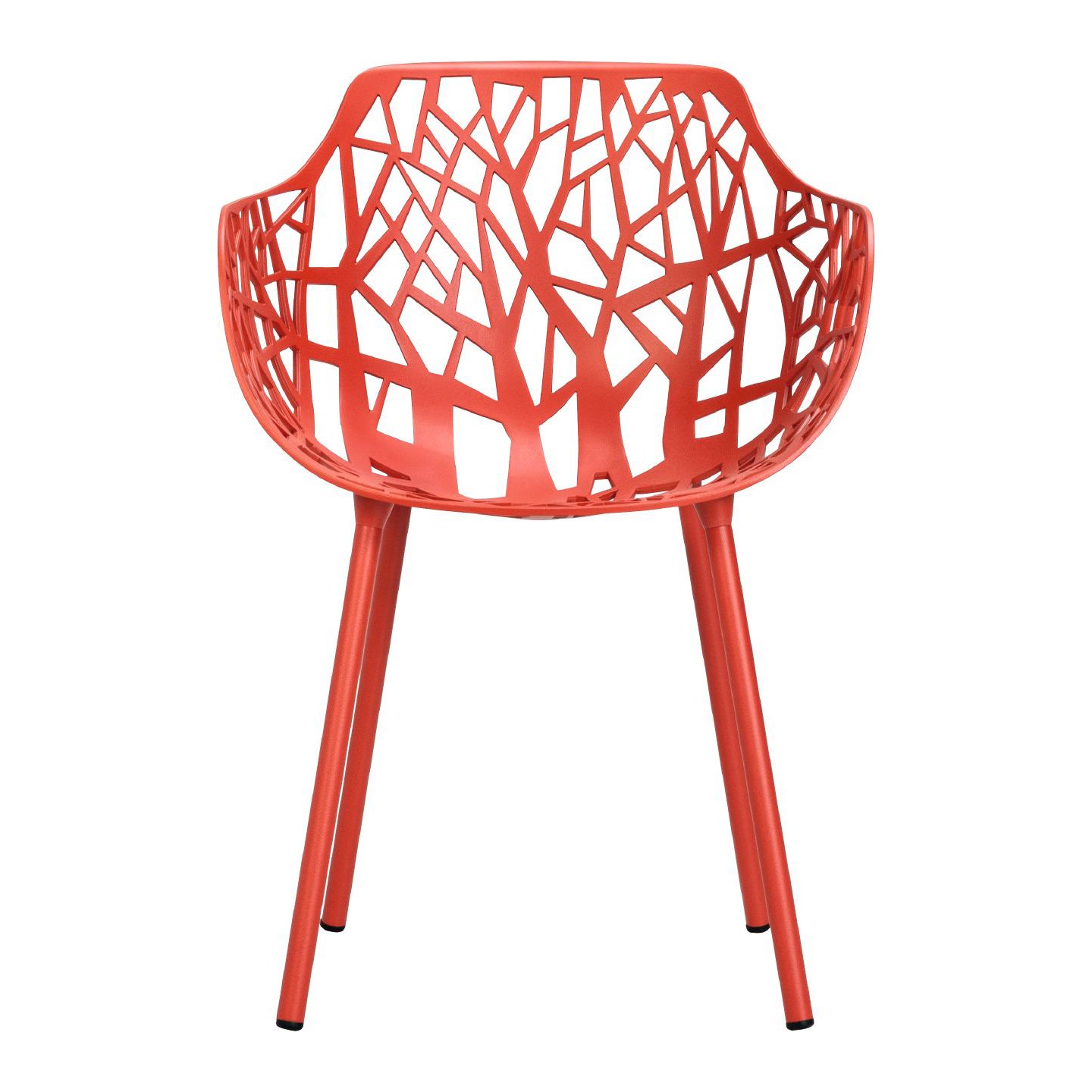 Haworth Forest stool in red color front view