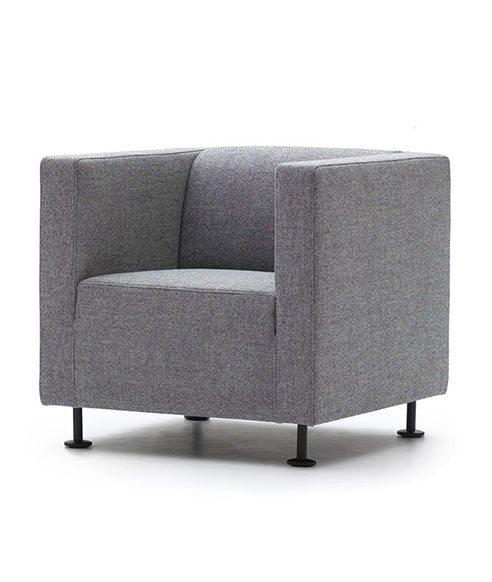 Haworth Gambetta grey single seater couch for casual seating