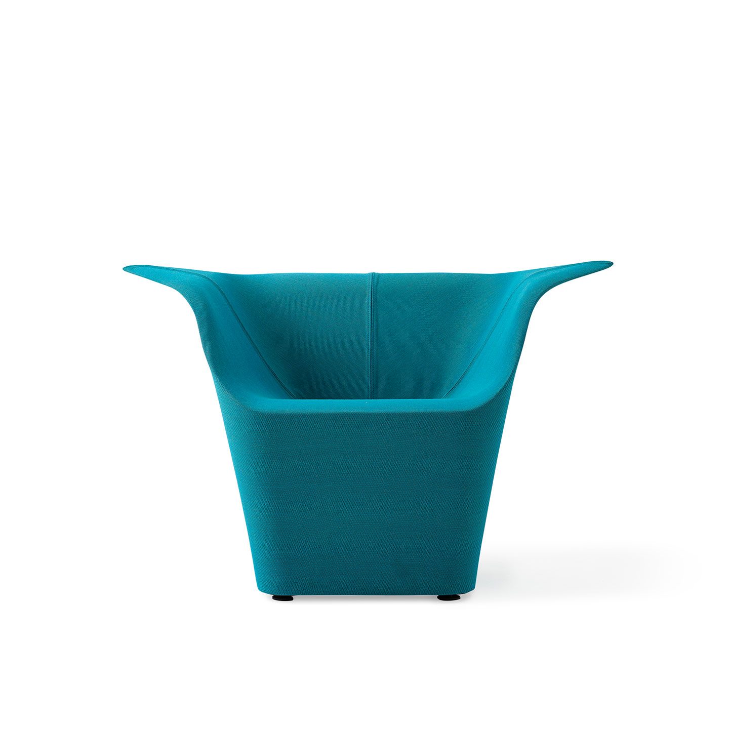 Haworth Garment lounge chair in teal color front view