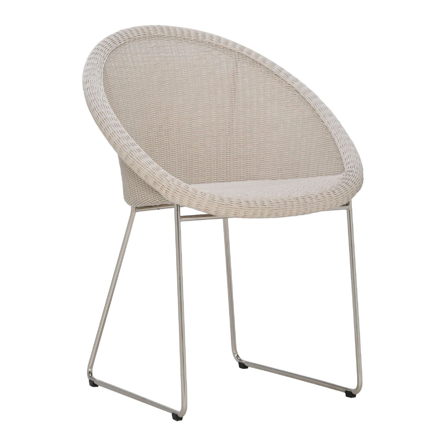 Haworth Gigi II lounge chair in off white color with metal legs