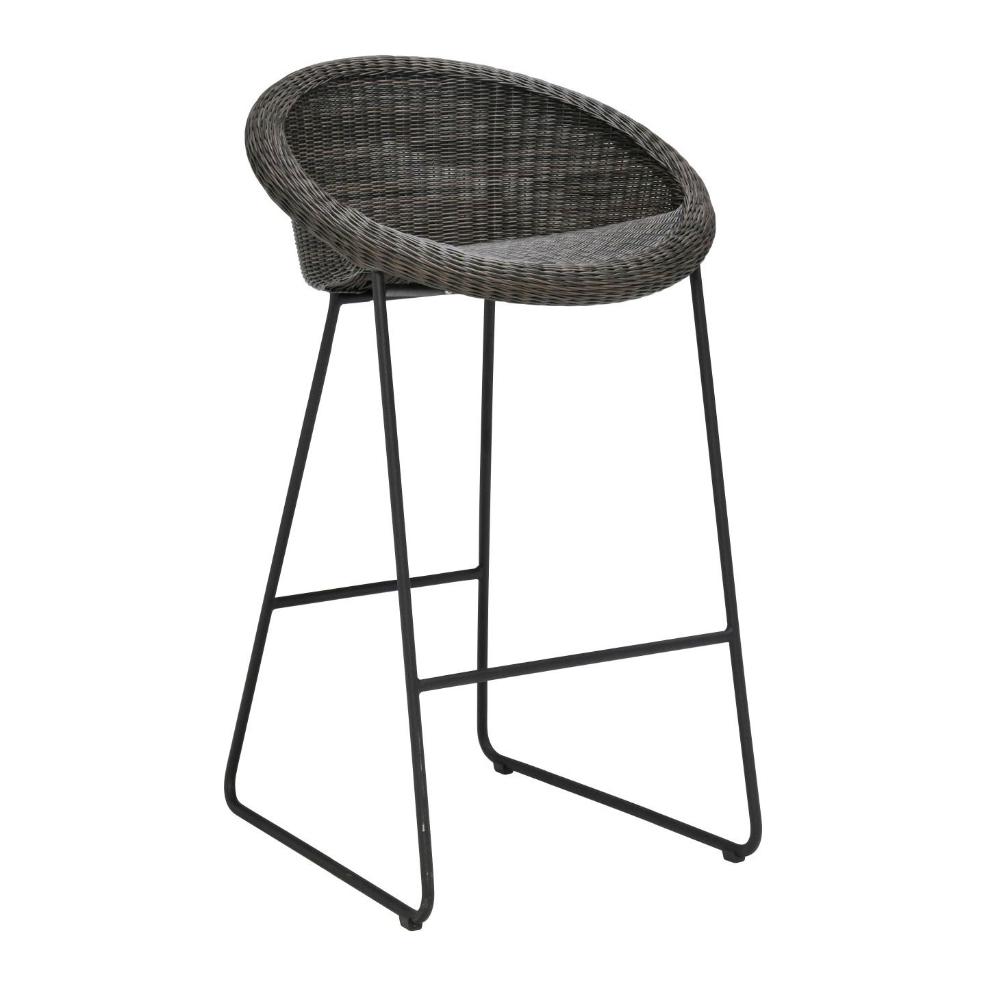Haworth Gigi II stool in black color with metal legs