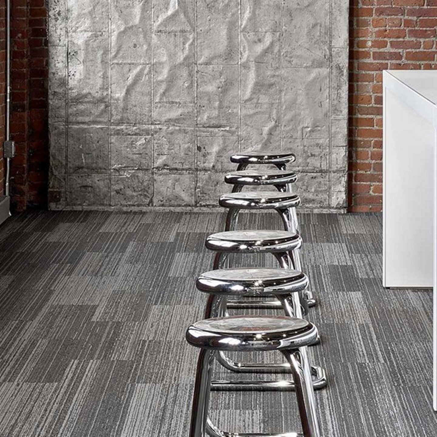 Haworth K 700 metal stools in a room