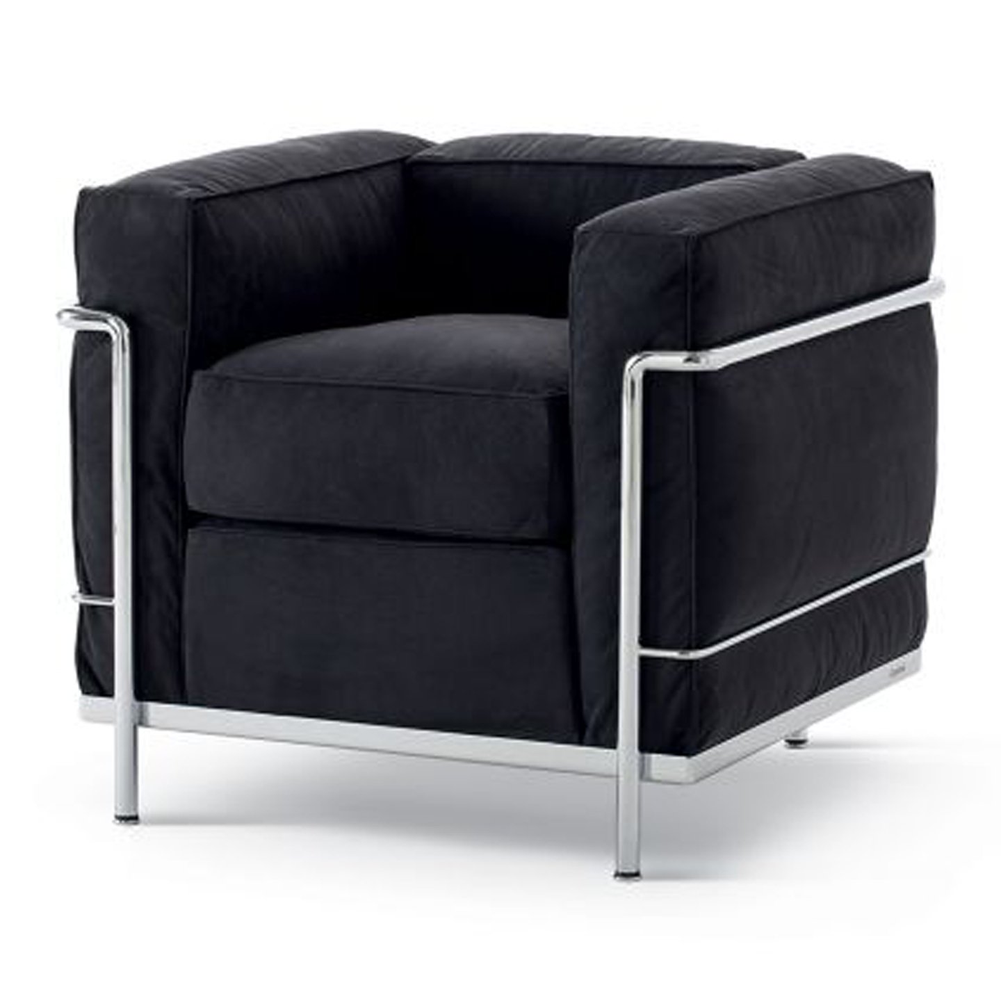 Haworth LC2 lounge chair in suede in black color
