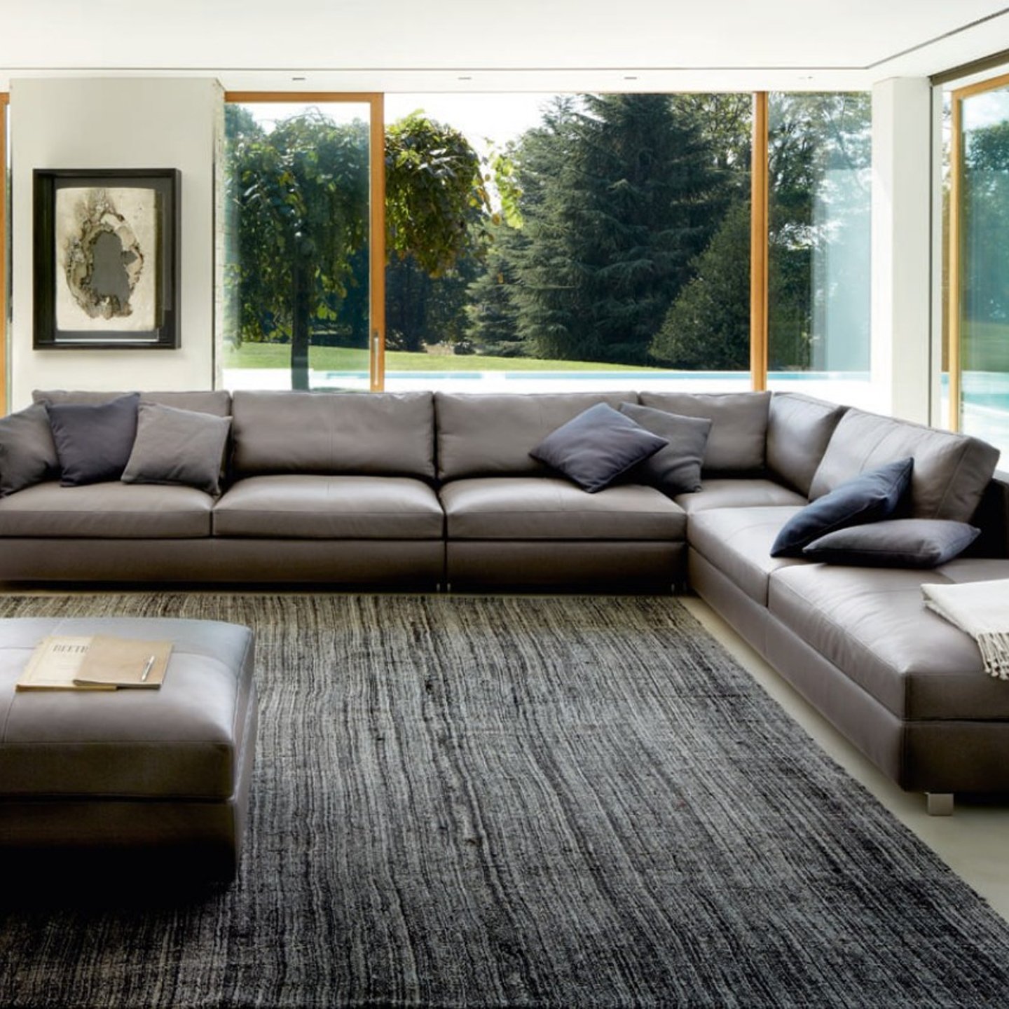 tidligere Susteen tæerne See Haworth Collection's Massimosistema Modern Leather Sofa | Haworth