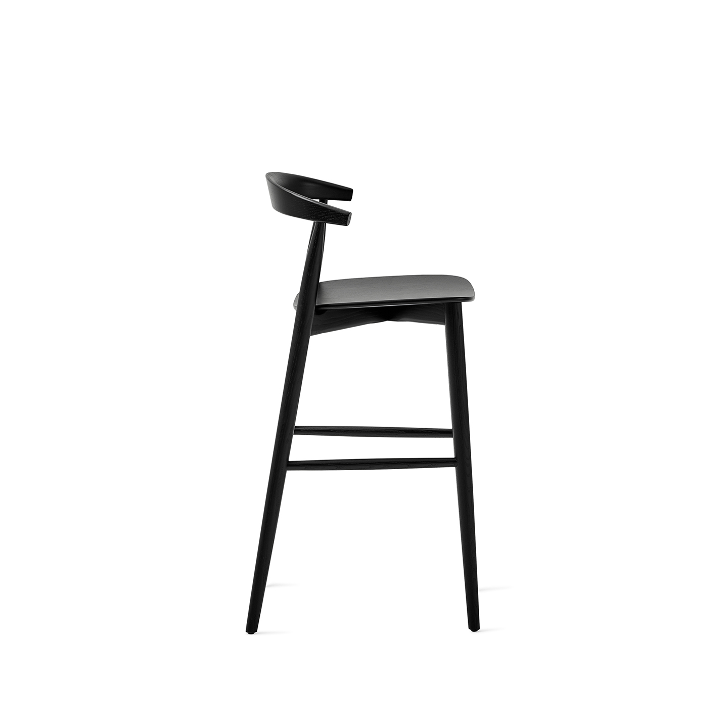 White sweep photography of Cappellini's Newood Light Chair and Stool 